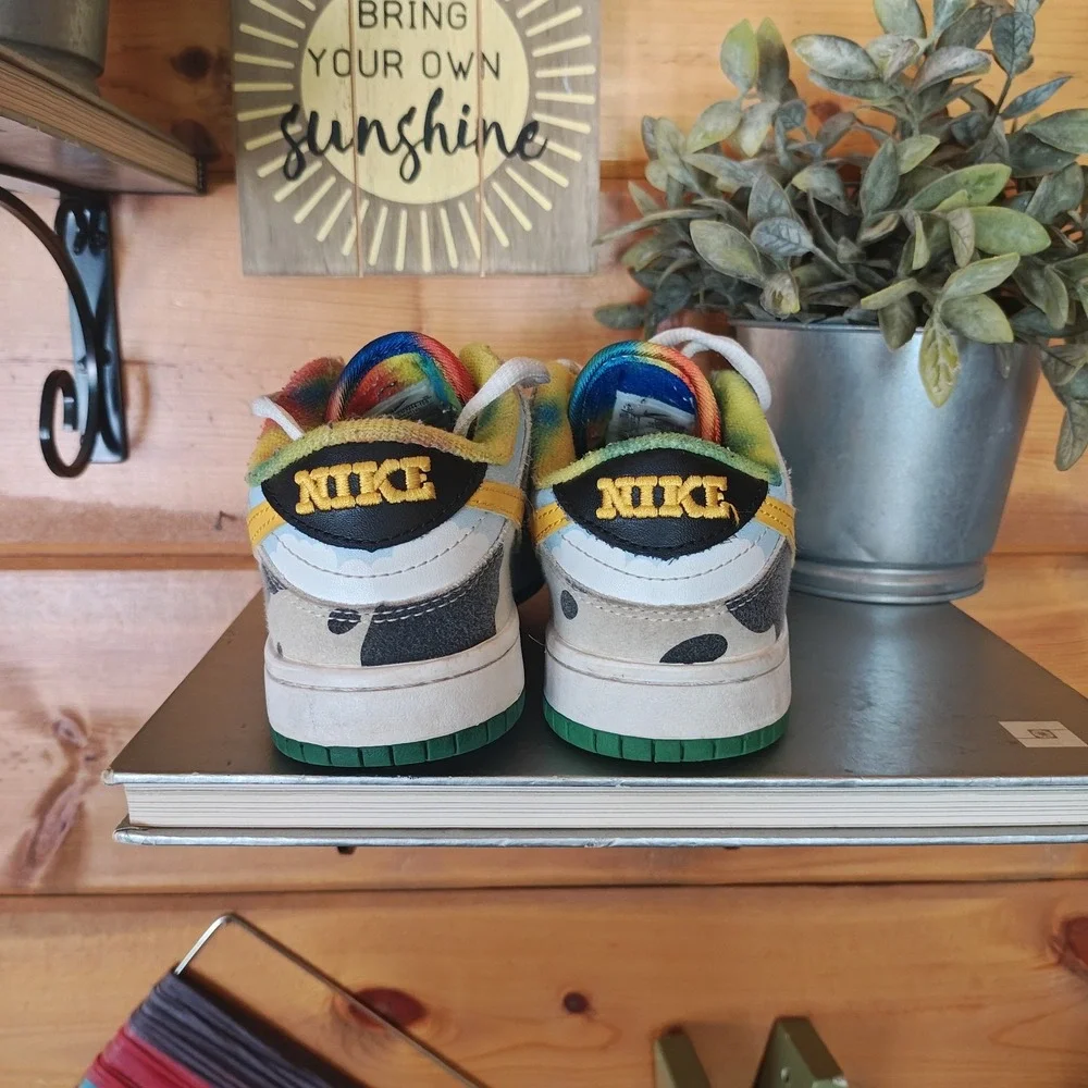 Kids' Nike SB Dunk Low Ben & Jerry's Chunky Dunky Shoes CU3244-100 Size 13C